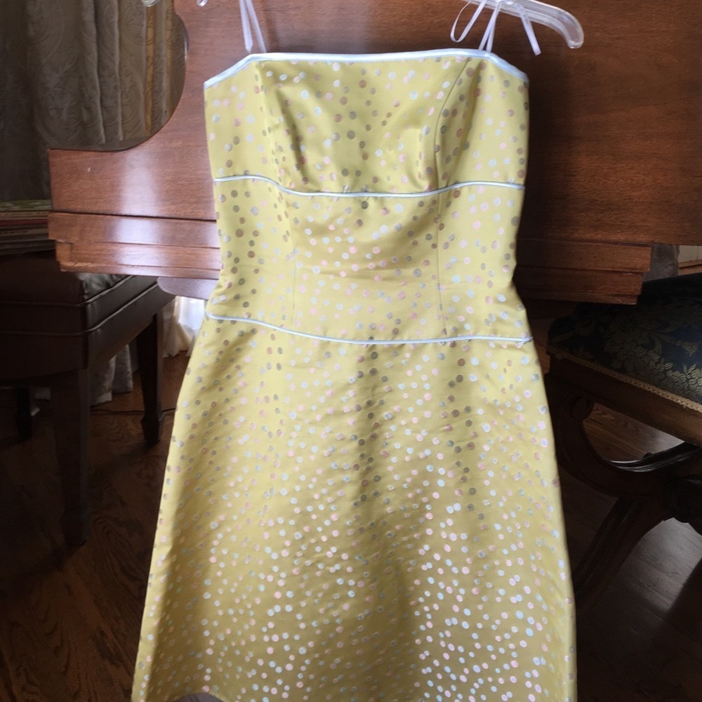 Strapless viscose/silk cocktail dress